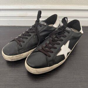 Golden Goose Black and White Athletic Shoes